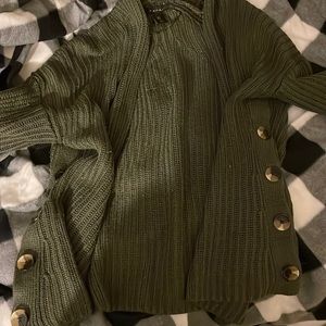 Green Tahari cardigan